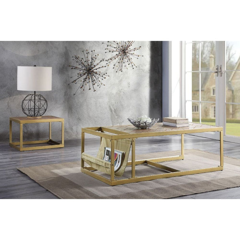 Genevieve - Coffee Table - Retro Brown Top Grain Leather - Urban Living Furniture (Los Angeles, CA)