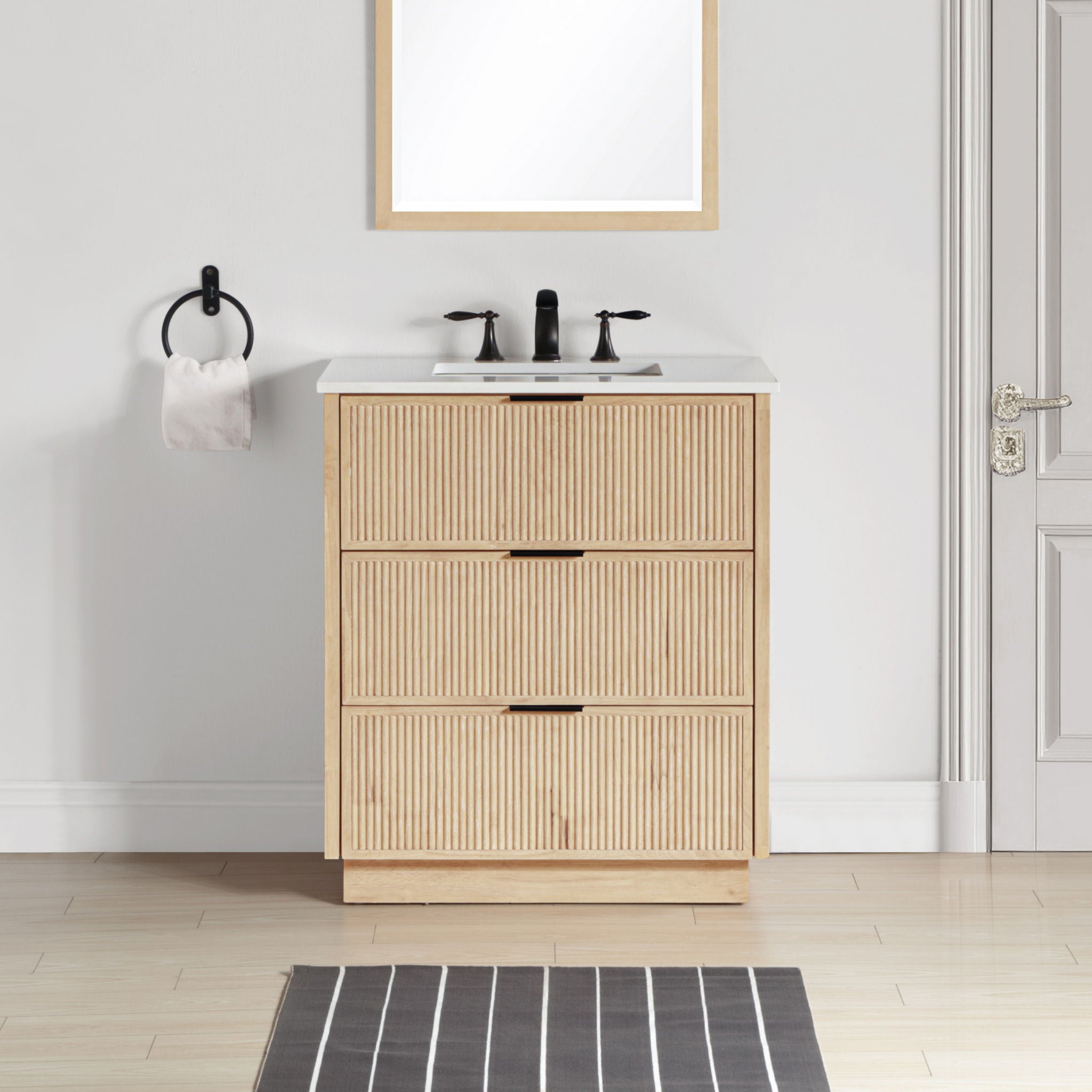 Willard - Engineered Stone And Solid Wood Bathroom Vanity - Urban Living Furniture (Los Angeles, CA)