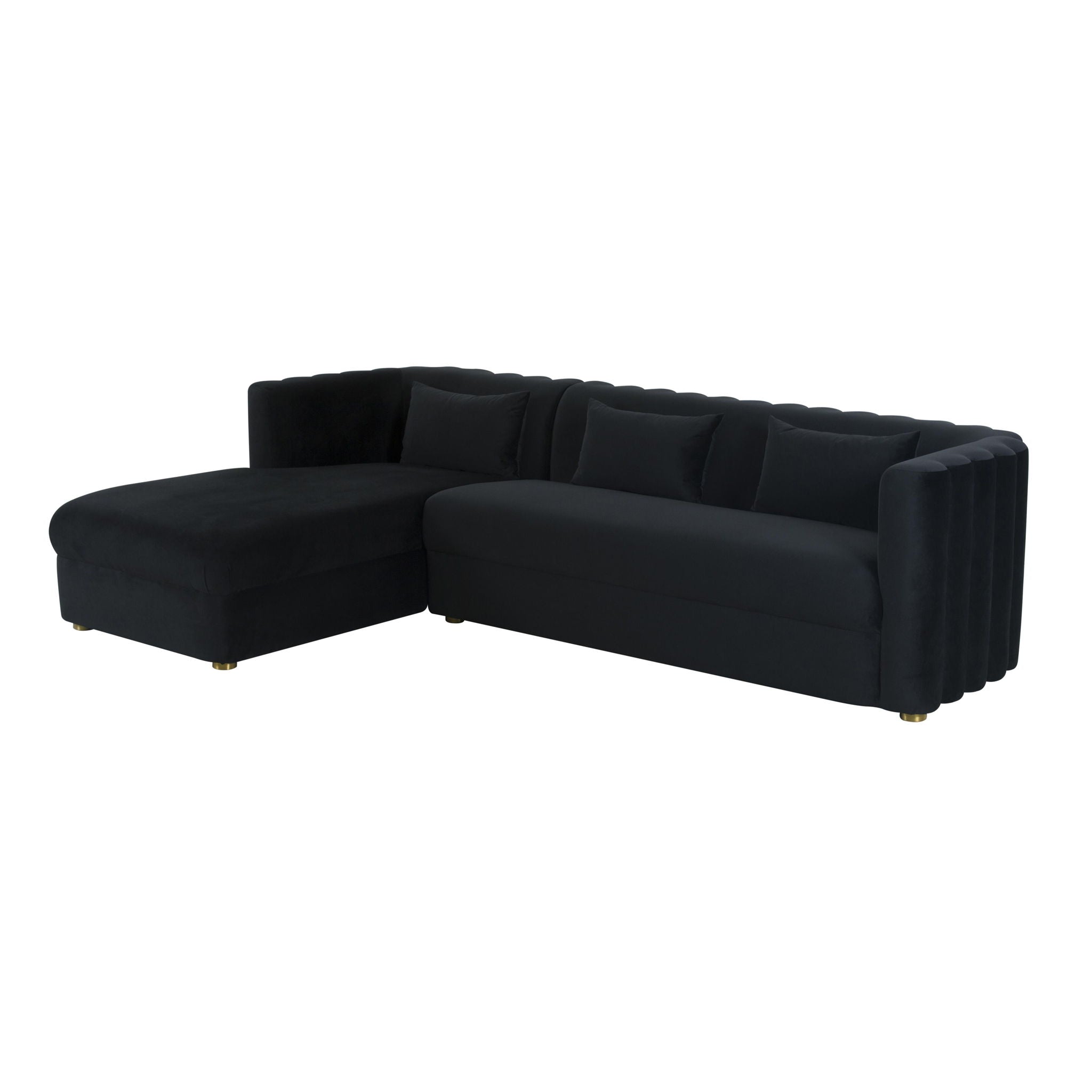 Callie - Velvet Sectional - LAF - Urban Living Furniture (Los Angeles, CA)