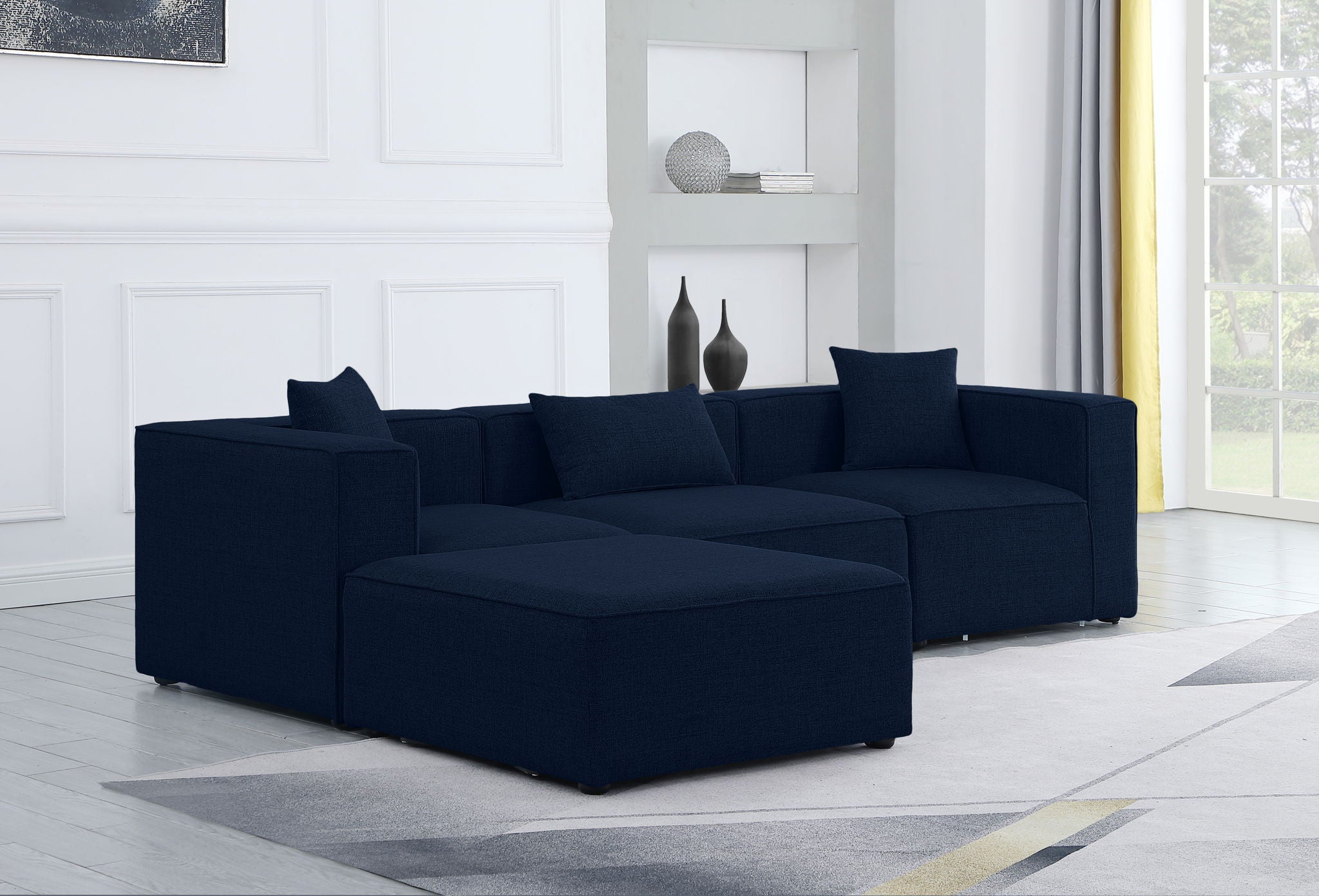 Cube - Linen 4 Piece Modular Sectional With Chaise - Urban Living Furniture (Los Angeles, CA)