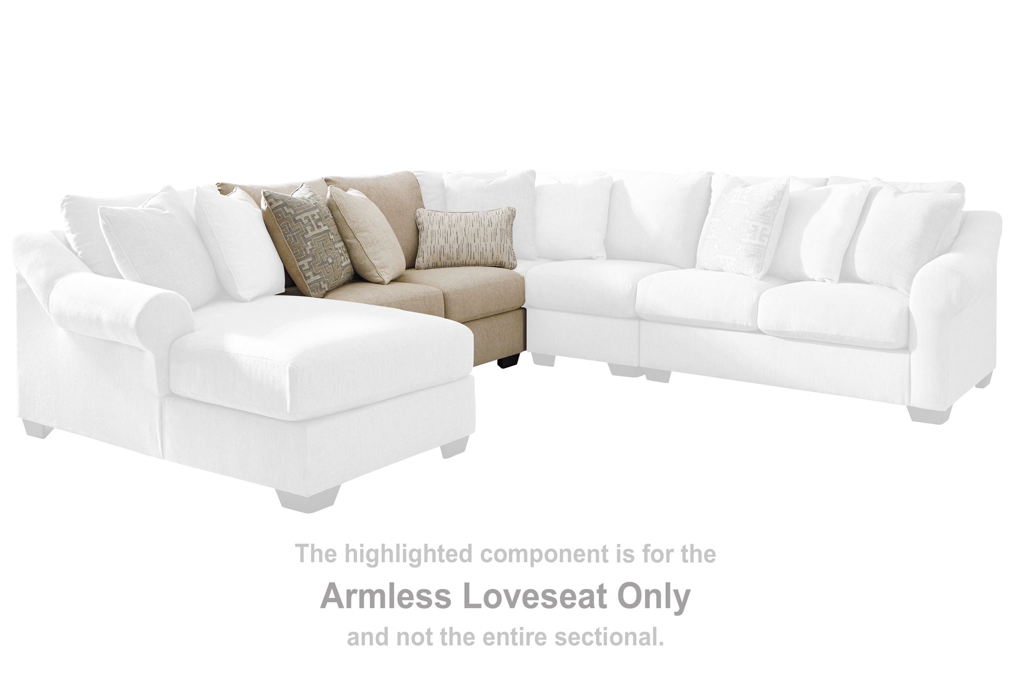 Carnaby - Armless Loveseat - Linen