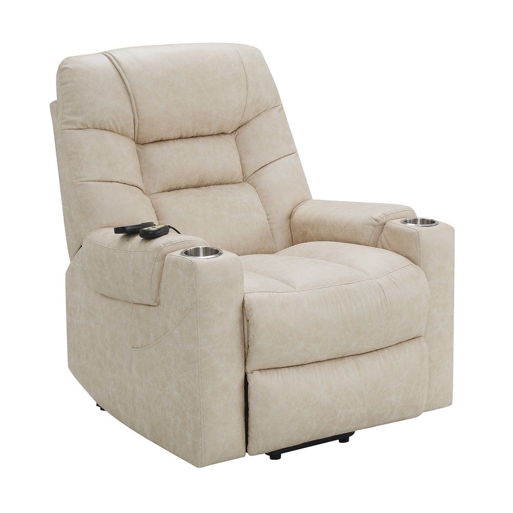Nairi - Power Recliner With Lift & Heating & Massage - Light Gray - Urban Living Furniture (Los Angeles, CA)