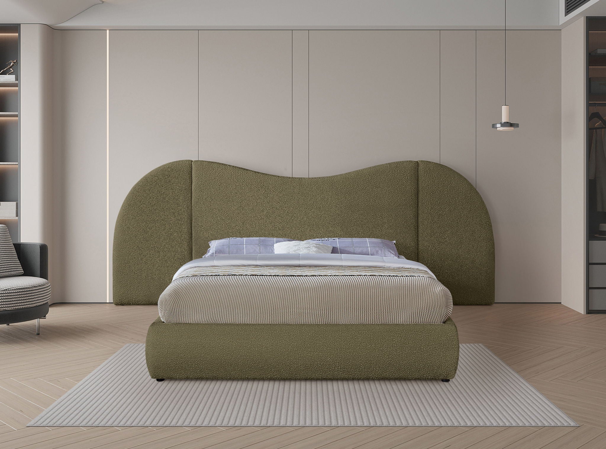 Everest - Boucle Fabric Bed - Urban Living Furniture (Los Angeles, CA)