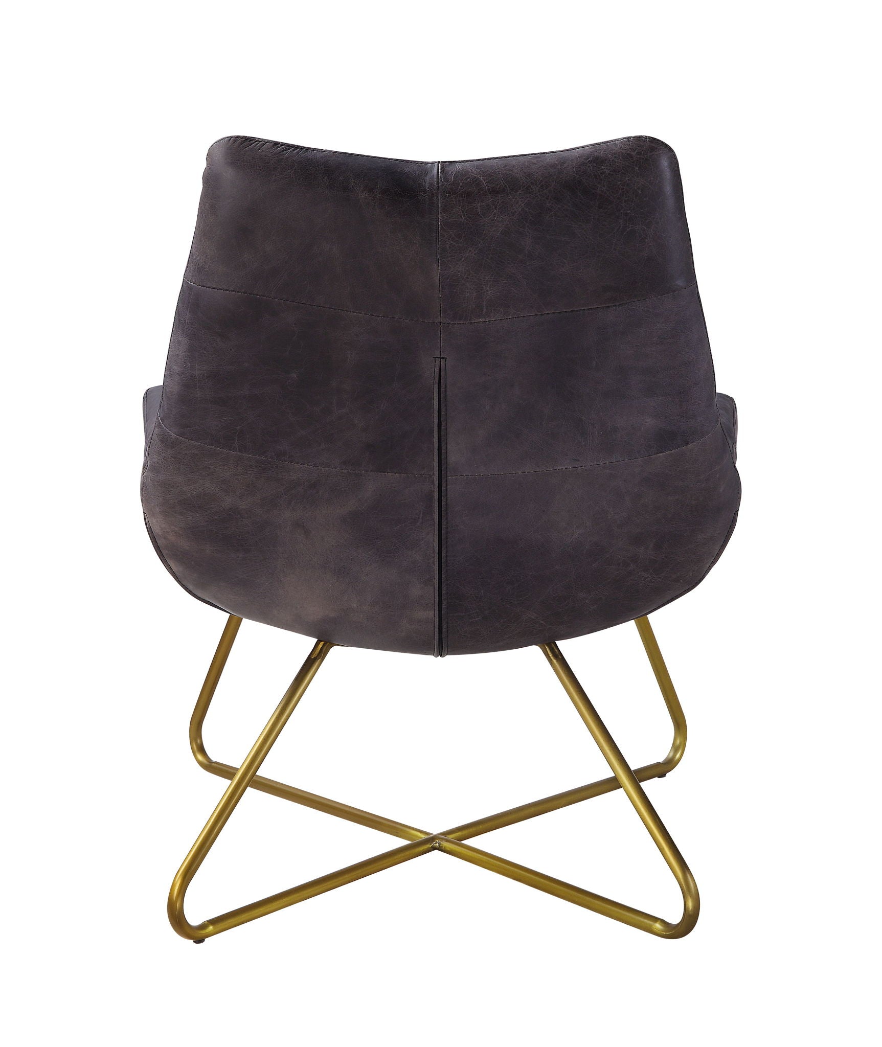 Dhalsim - Accent Chair - Antique Ebony Top Grain Leather - Urban Living Furniture (Los Angeles, CA)