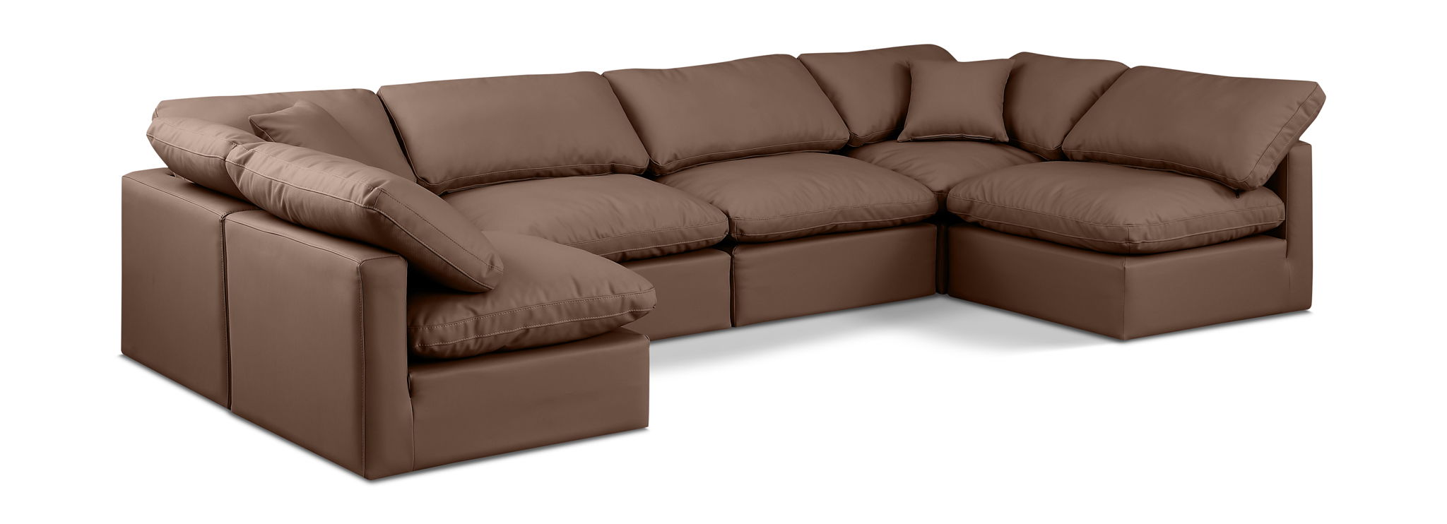 Indulge - Faux Leather 6 Piece Modular U-Shaped Sectional - Urban Living Furniture (Los Angeles, CA)