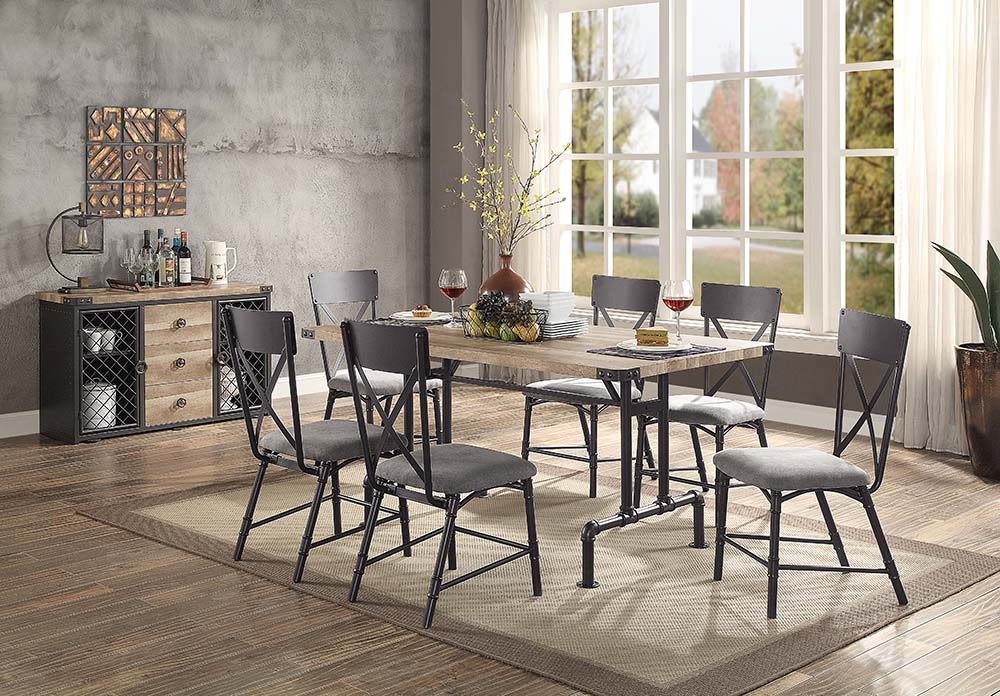 Edina - Dining Table - Oak & Sandy Black - Urban Living Furniture (Los Angeles, CA)