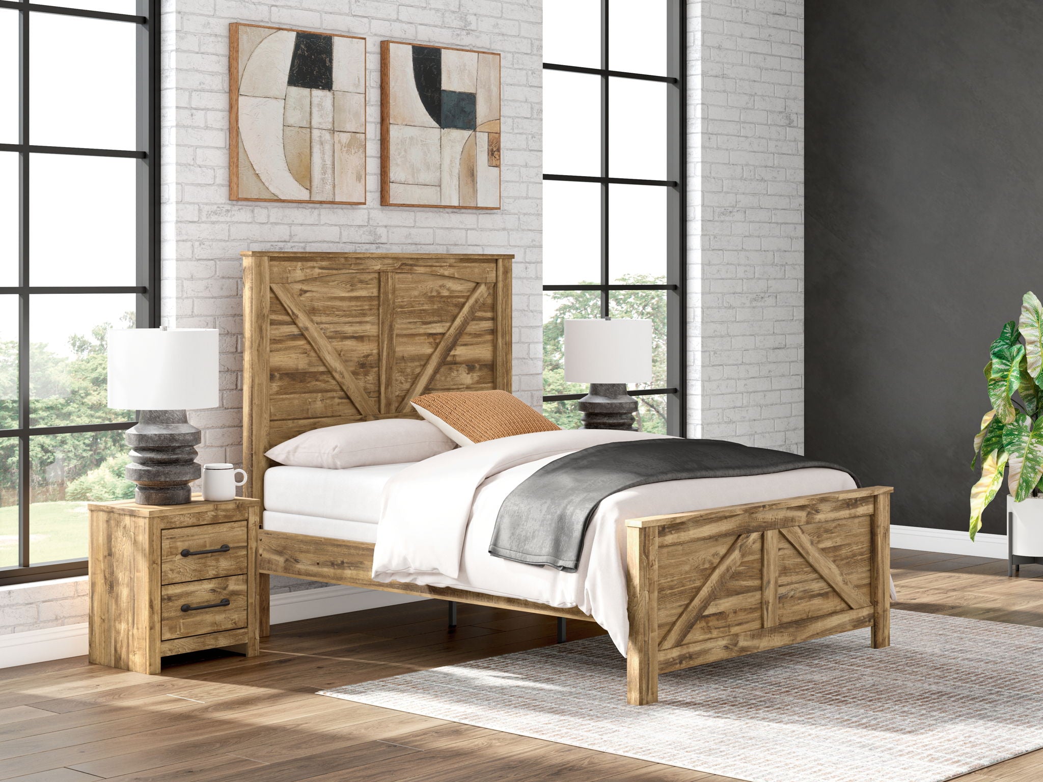 Maystonna - Crossbuck Panel Bed - Urban Living Furniture (Los Angeles, CA)