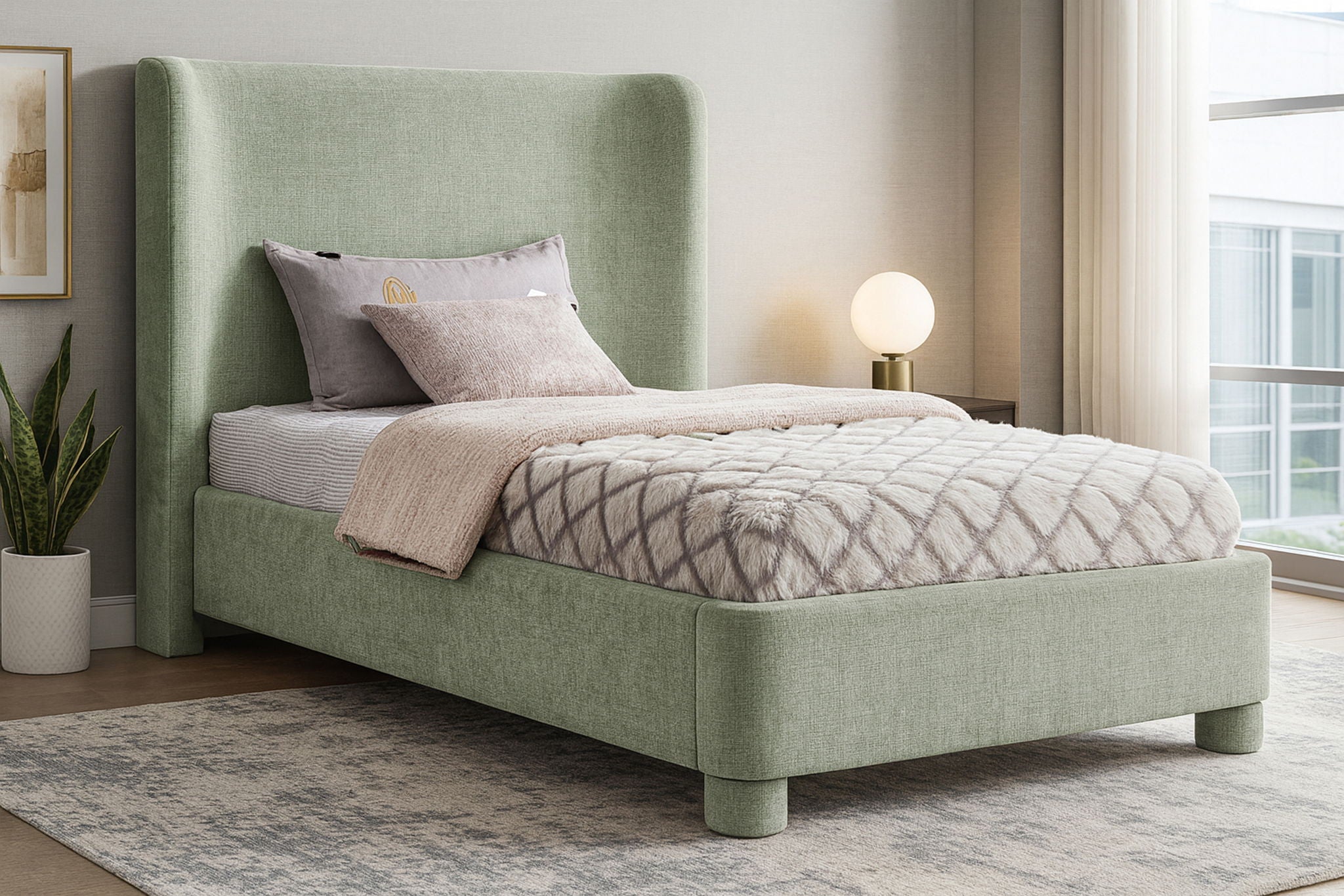 Penny - Chenille Fabric Bed - Urban Living Furniture (Los Angeles, CA)