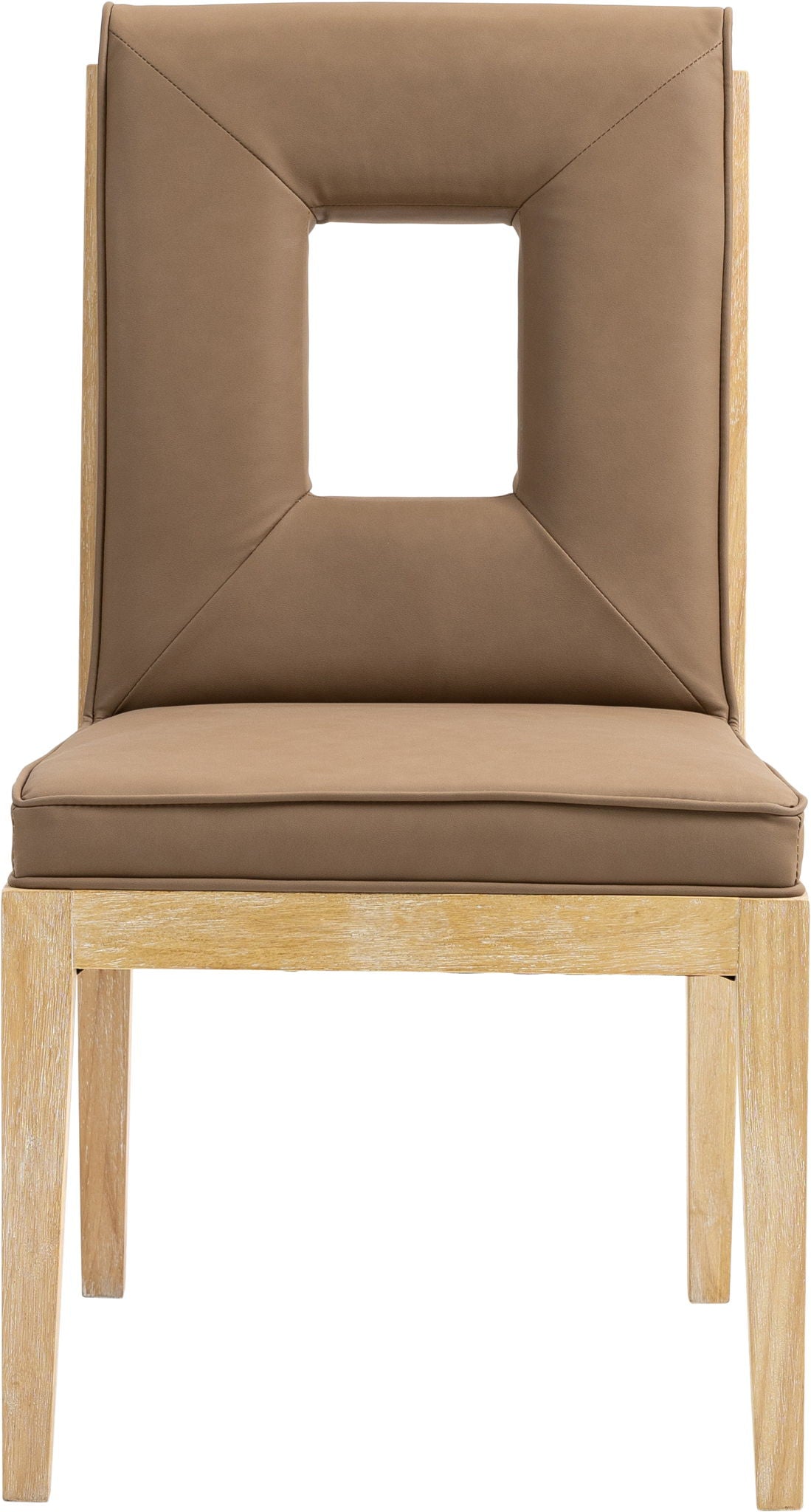 Gwendolyn - Faux Leather Dining Side Chair With Natural Frame (Set of 2) - Urban Living Furniture (Los Angeles, CA)