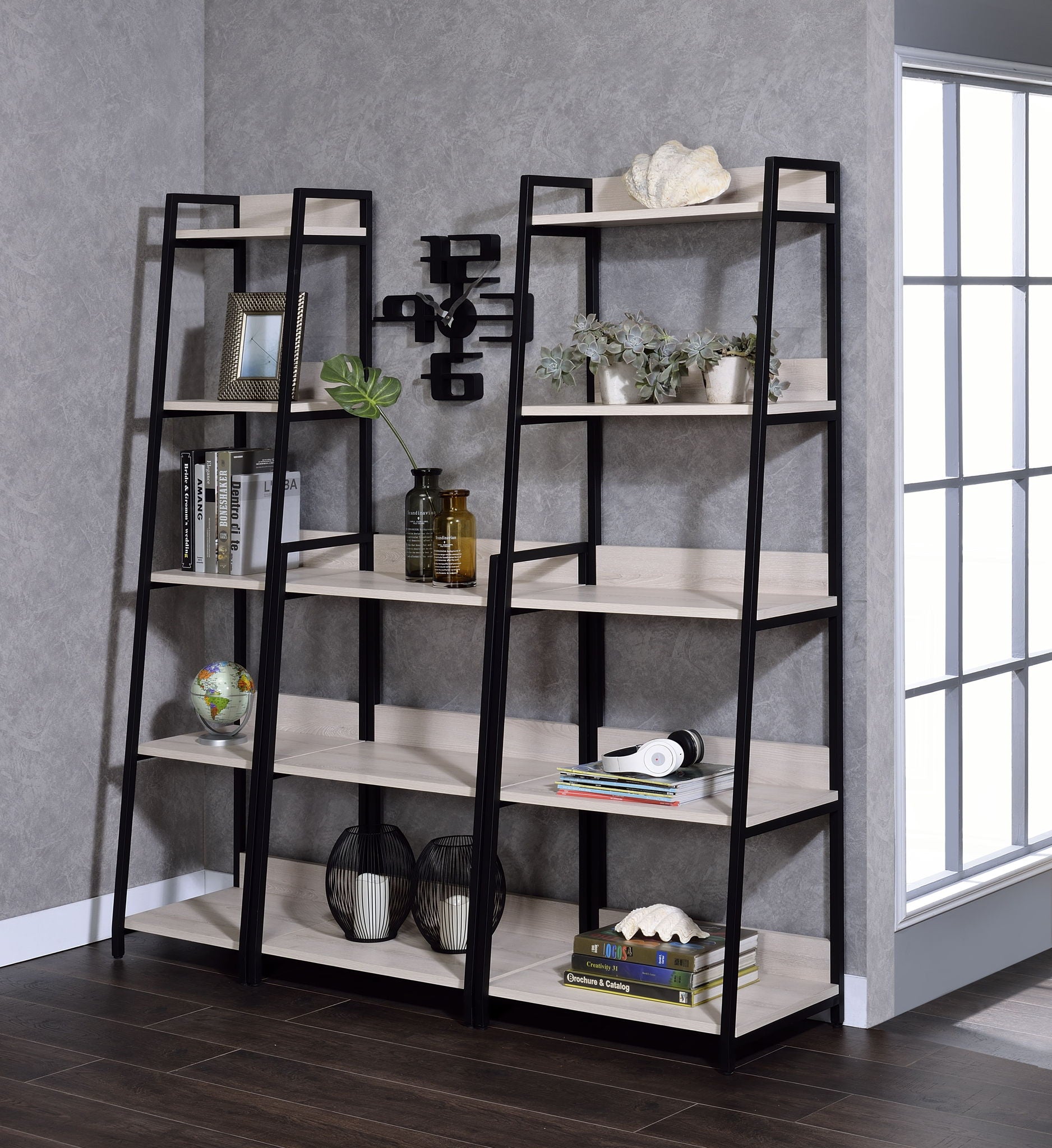 Wendral - Bookshelf - Natural & Black - 67" - Urban Living Furniture (Los Angeles, CA)