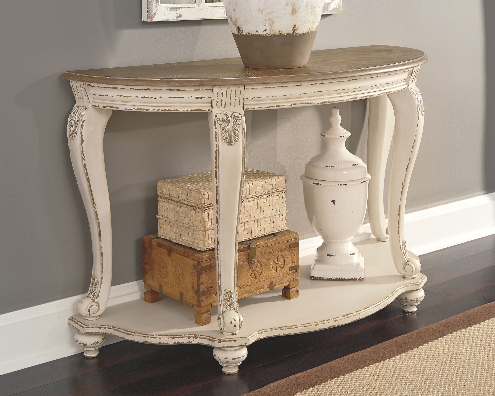 Realyn - White / Brown - Sofa Table - Urban Living Furniture (Los Angeles, CA)