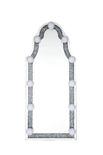 Noralie - Accent Floor Mirror - Mirrored & Faux Diamonds - Wood - Urban Living Furniture (Los Angeles, CA)