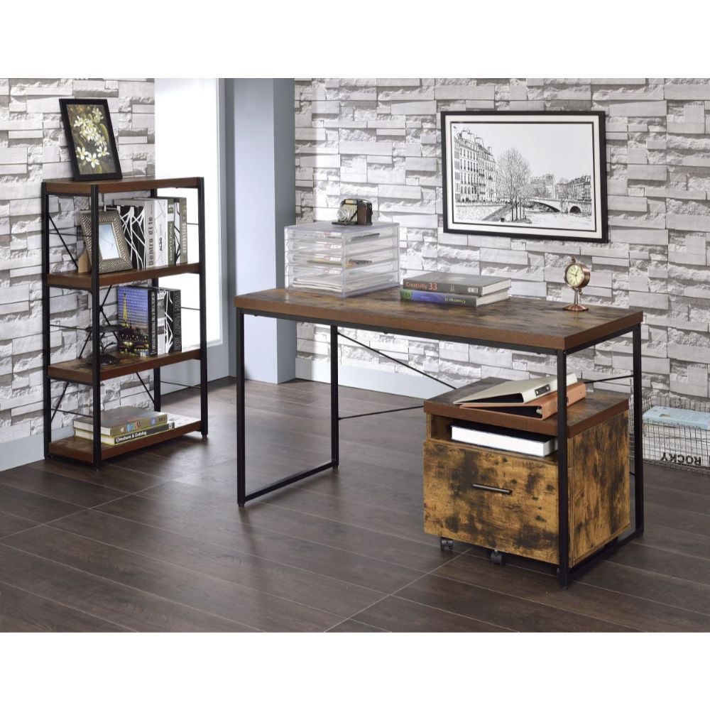 Bob - Writing Desk (Same Ac00906) - Weathered Oak & Black - Urban Living Furniture (Los Angeles, CA)