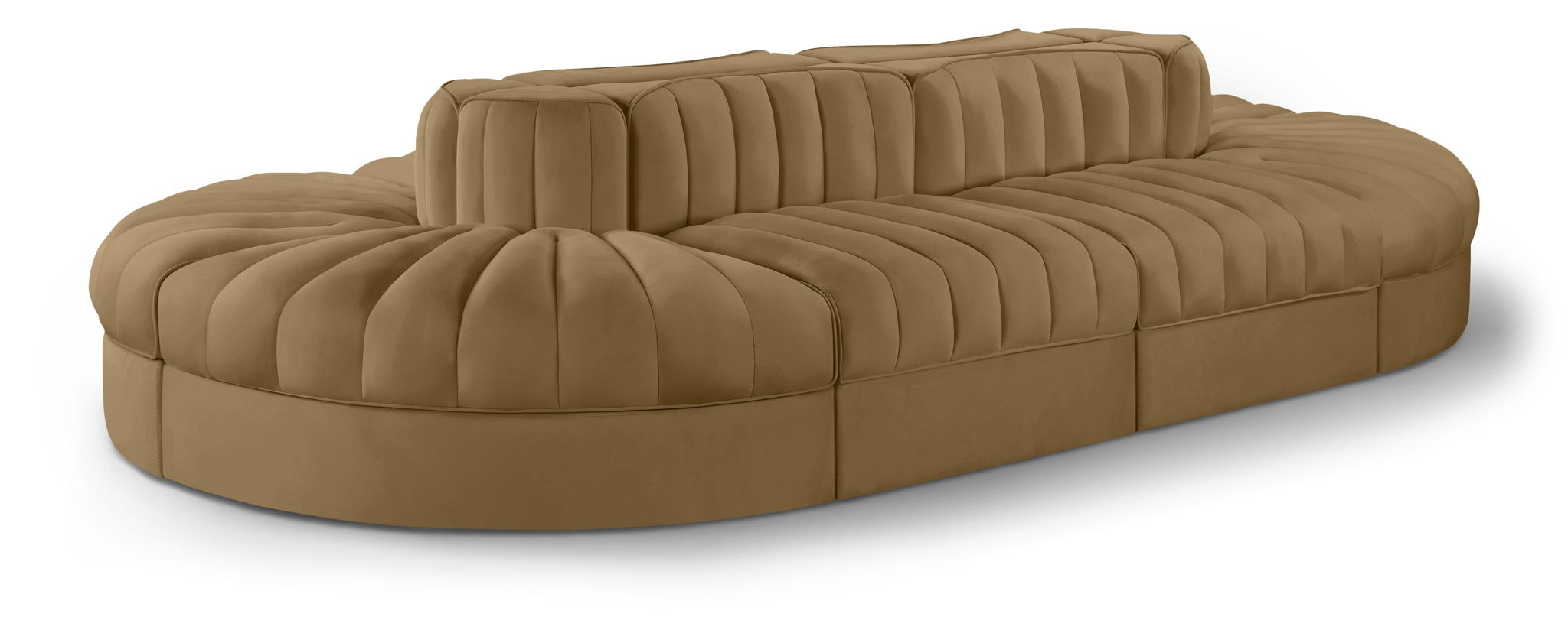 Rummi - Oval Velvet Performance Fabric Upholstered 8 Piece Modular Sectional - Urban Living Furniture (Los Angeles, CA)