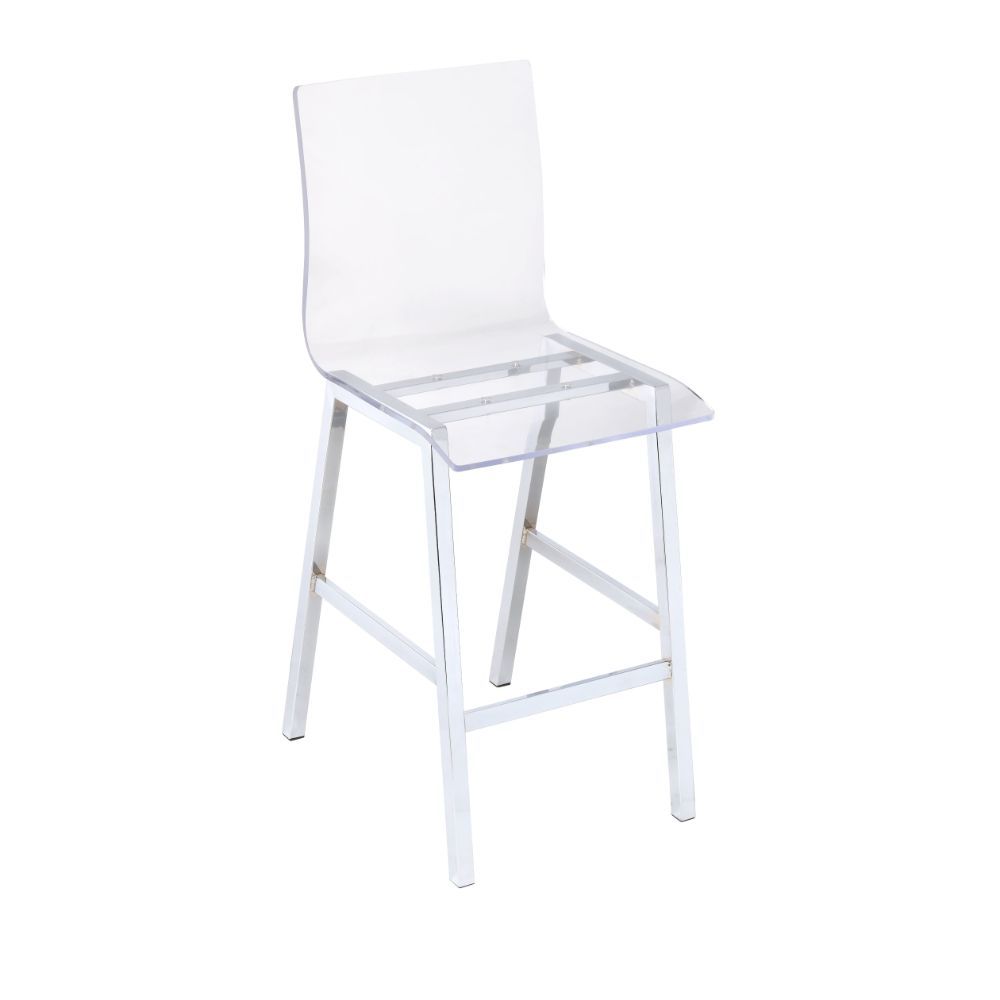 Nadie - Counter Height Chair (Set of 2) - Clear Acrylic & Chrome - Urban Living Furniture (Los Angeles, CA)