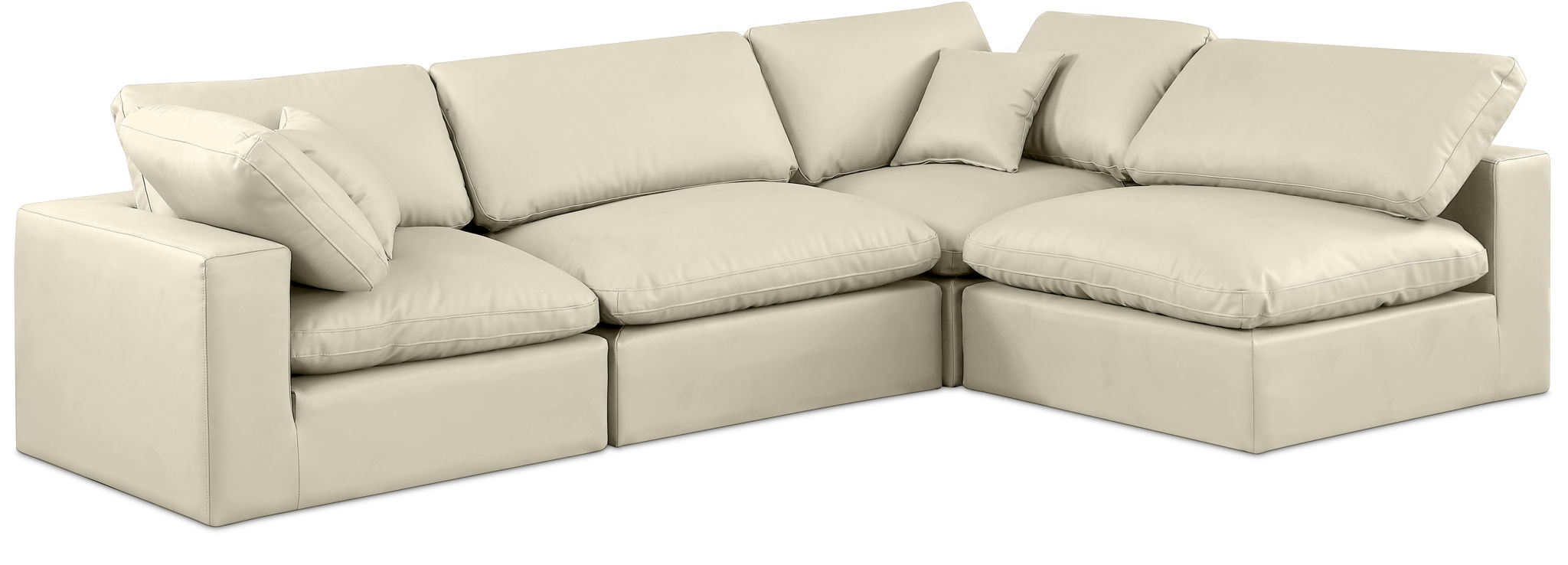Comfy - 4 Piece Faux Leather Modular Armless Sectional - Urban Living Furniture (Los Angeles, CA)