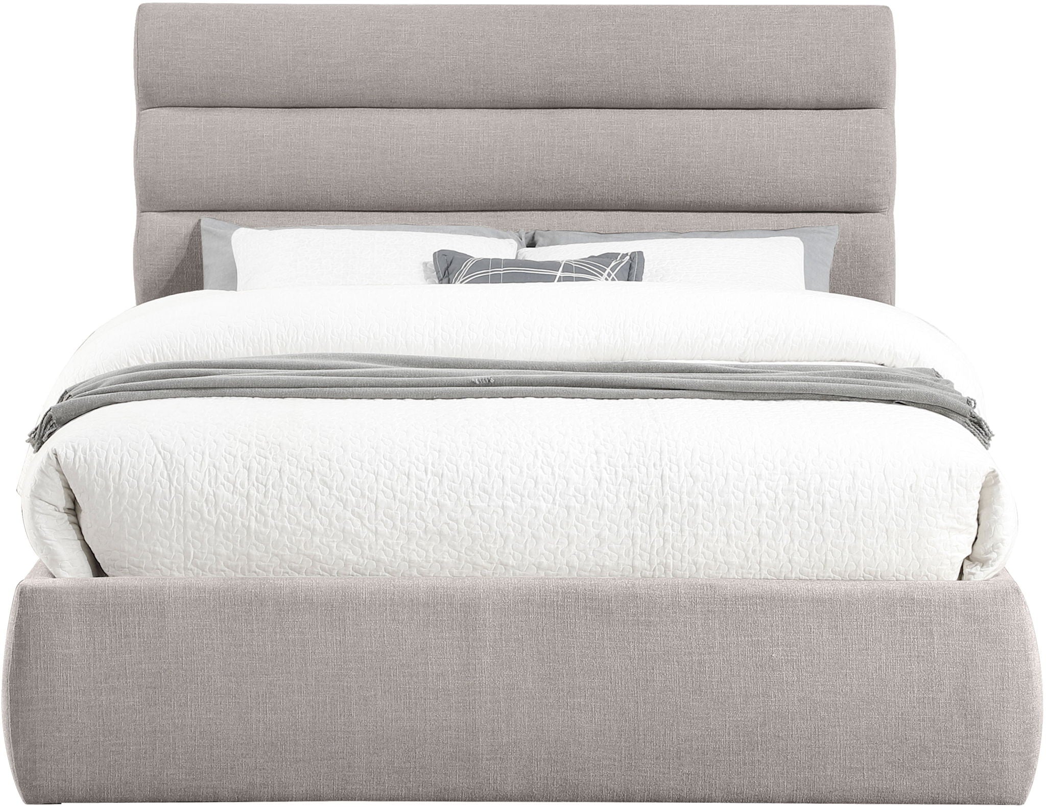 Adam - Linen Fabric Bed With 52" Headboard