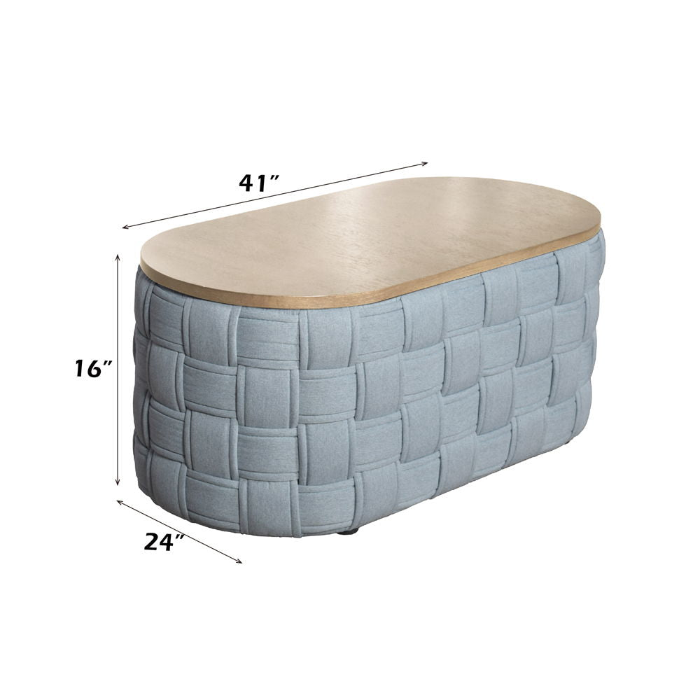 Saree - Coffee Table - Light Teal Chenille - Urban Living Furniture (Los Angeles, CA)