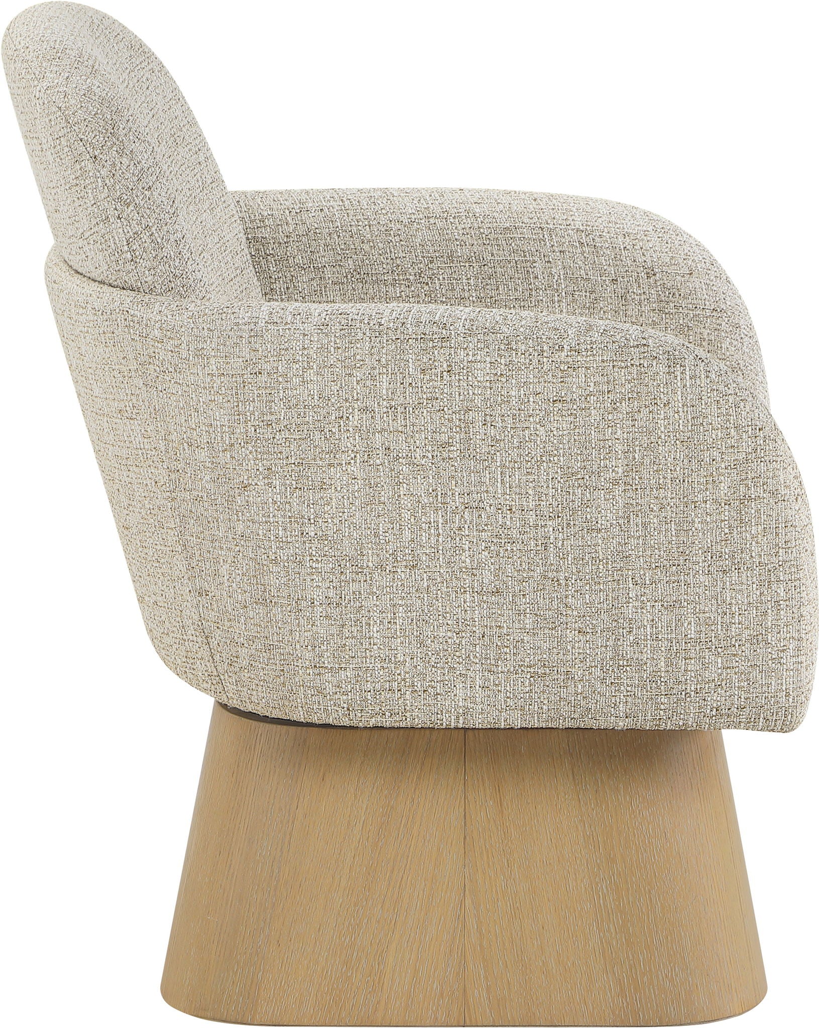 Marlowe - Linen Textured Fabric Upholstered Swivel Accent Chair - Stained Natural - Urban Living Furniture (Los Angeles, CA)