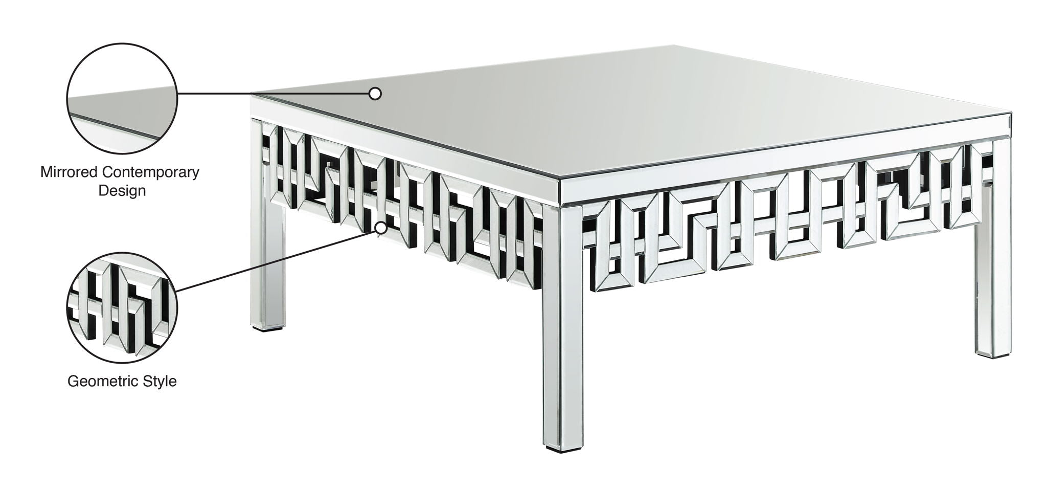 Aria - Coffee Table - Pearl Silver - Urban Living Furniture (Los Angeles, CA)