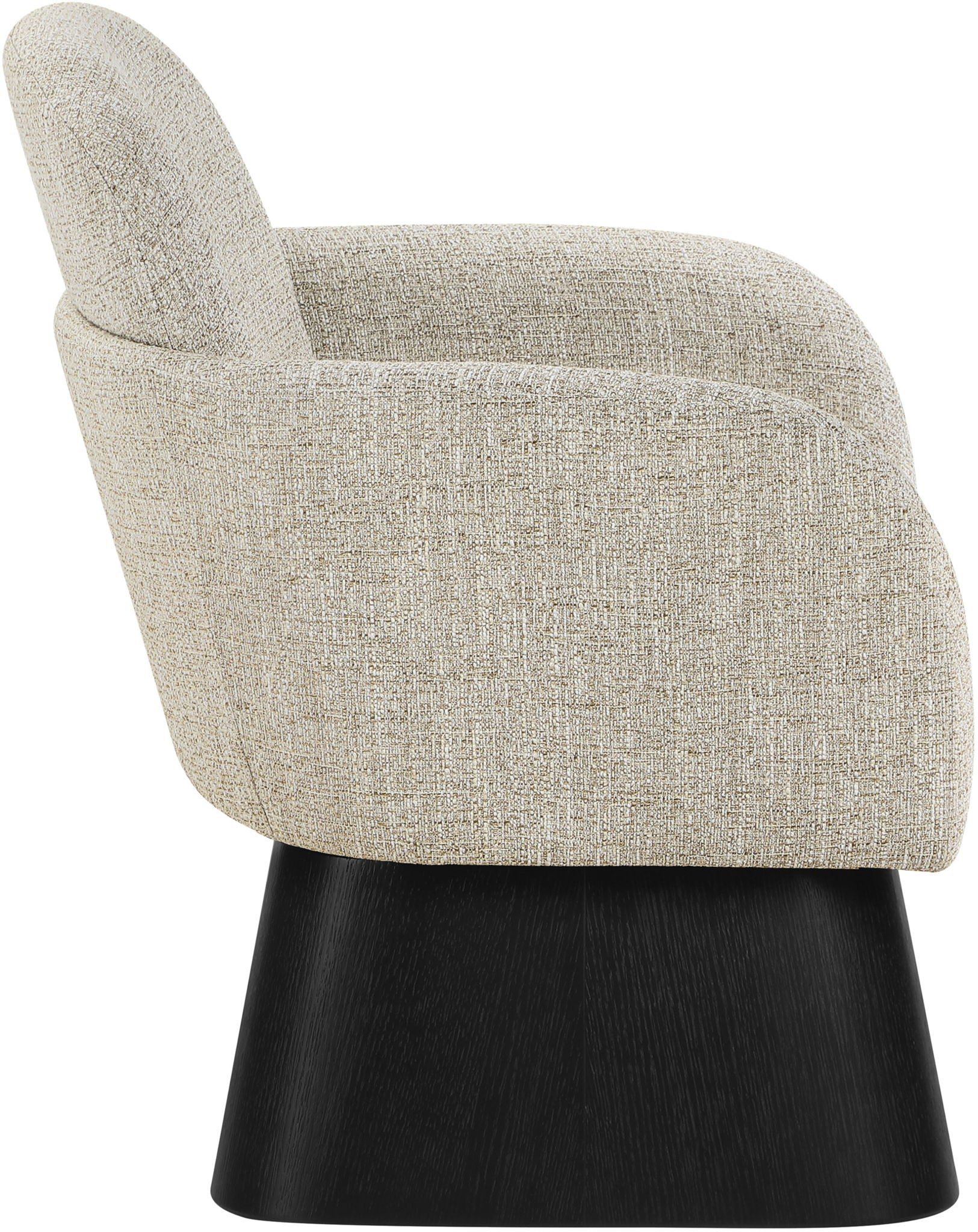 Marlowe - Linen Textured Fabric Upholstered Swivel Accent Chair - Stained Black - Urban Living Furniture (Los Angeles, CA)