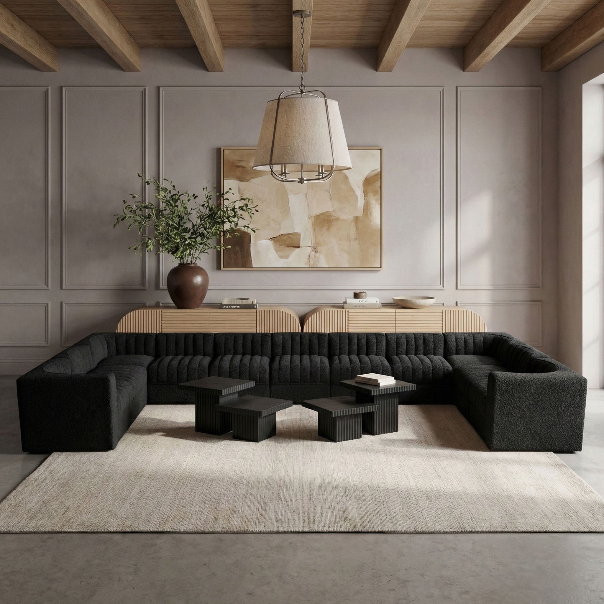 Rummi - Velvet Performance Fabric Upholstered 11 Piece Modular Sectional - Urban Living Furniture (Los Angeles, CA)