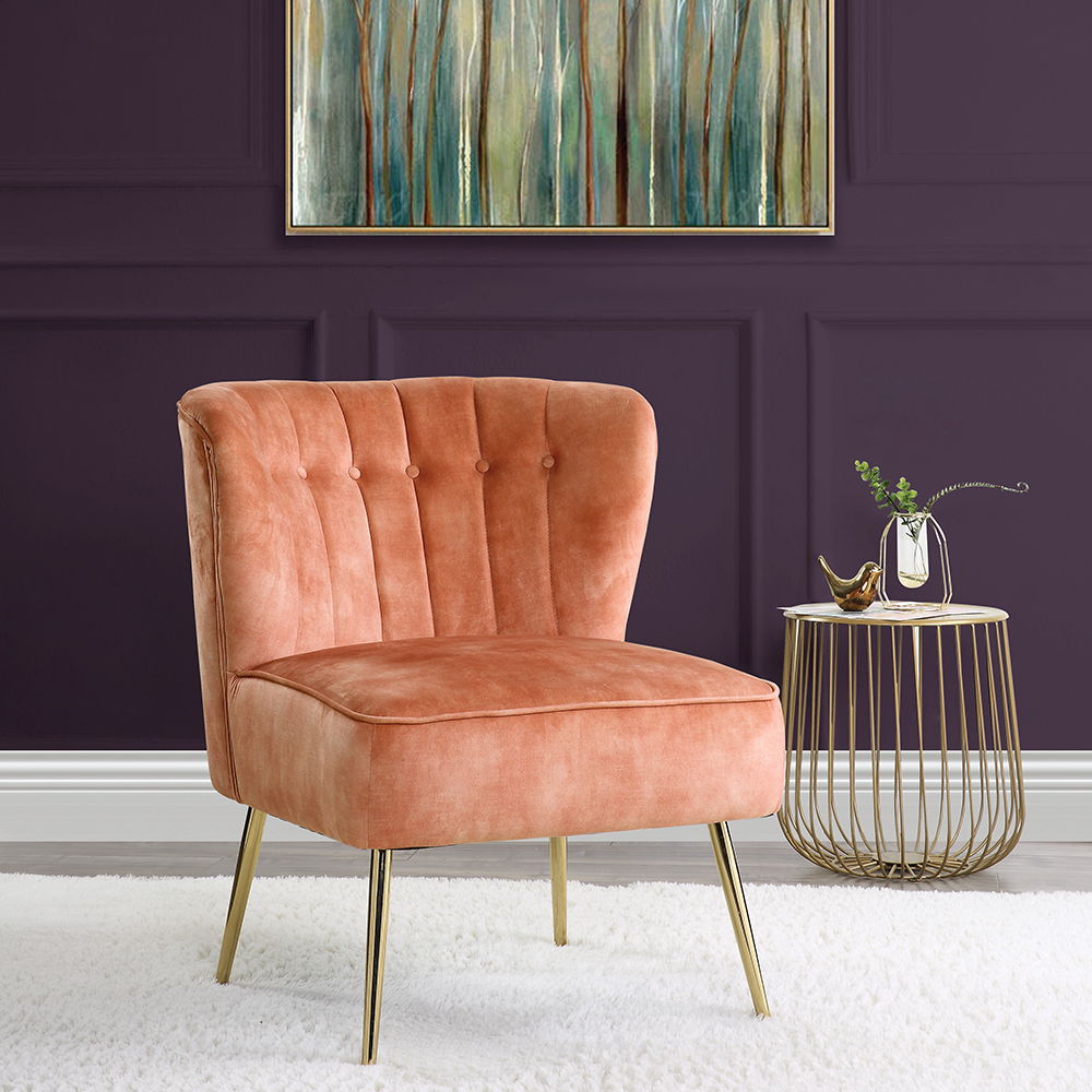 Sambell - Accent Chair - Burnt Orange Velvet - Urban Living Furniture (Los Angeles, CA)