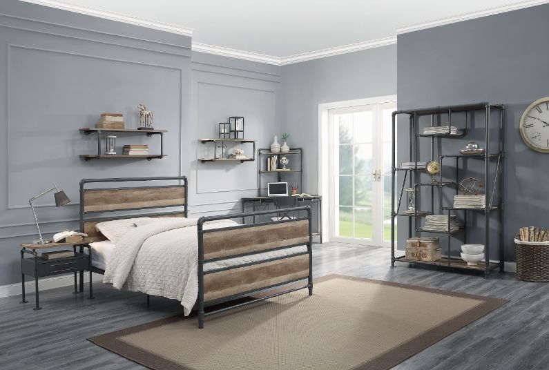 Brantley - Full Bed - Antique Oak & Sandy Gray Finish - Urban Living Furniture (Los Angeles, CA)