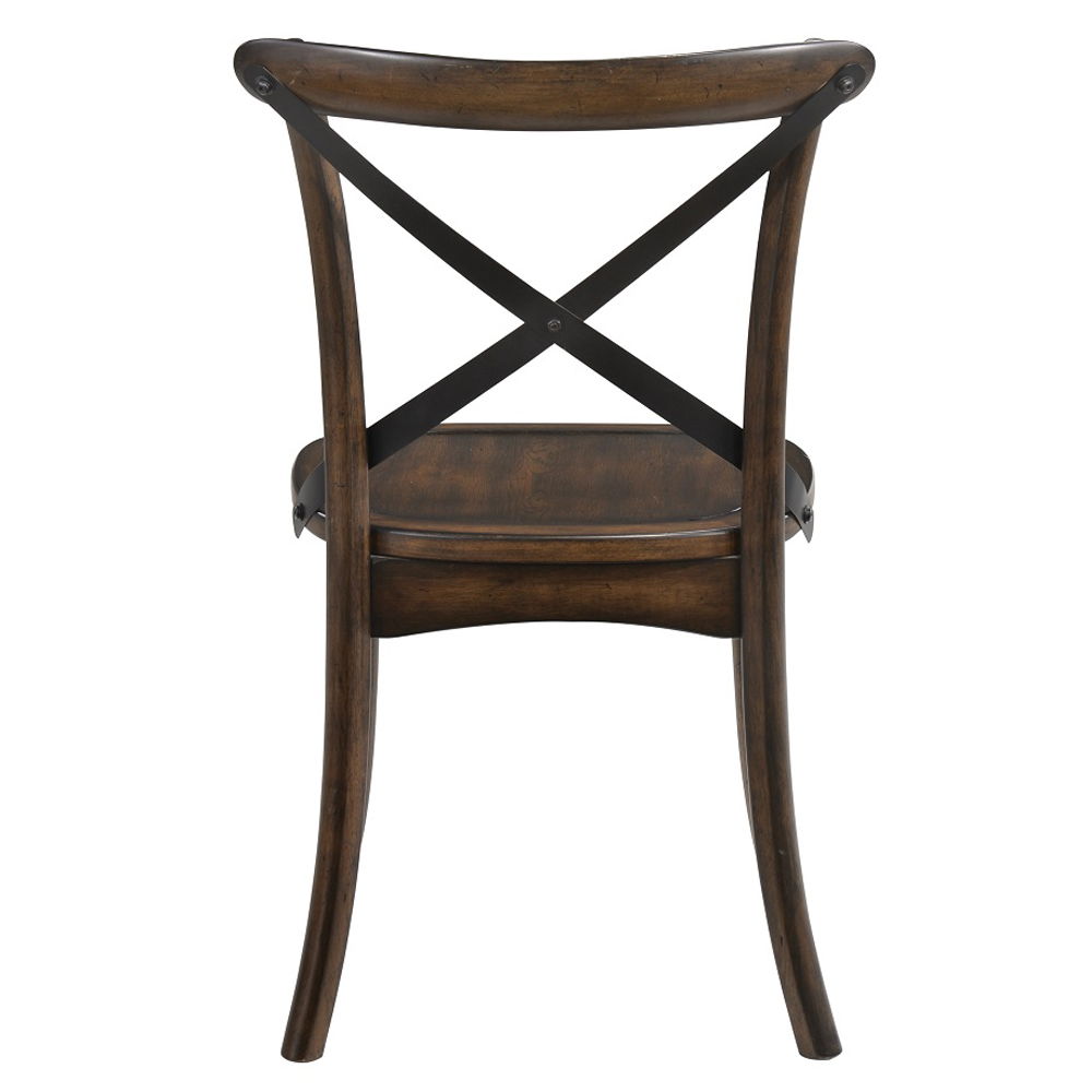 Kaelyn - Side Chair (Set of 2) - Dark Oak & Black Metal - Urban Living Furniture (Los Angeles, CA)