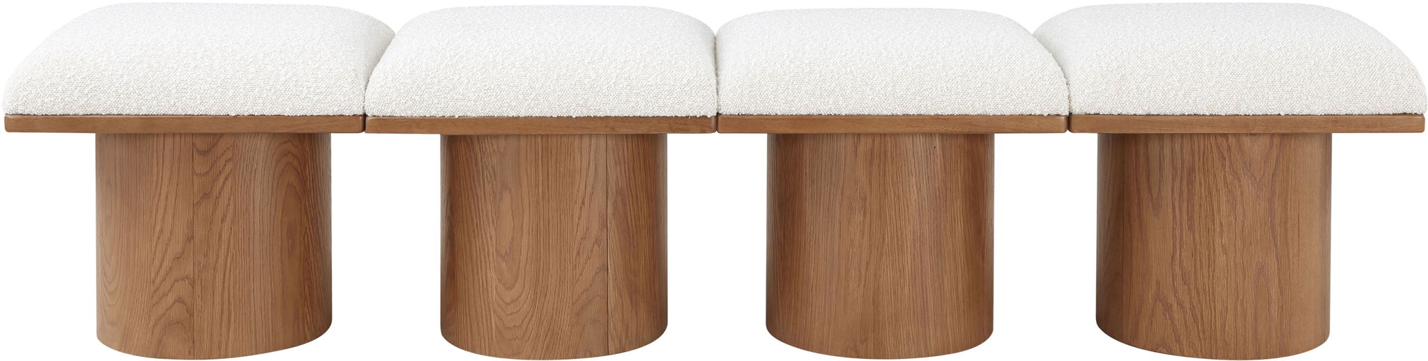 Pavilion - 4 Piece Modular Bench With Brown Base