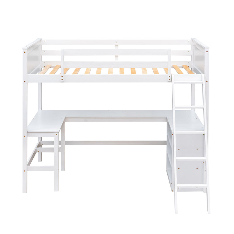 Loft Bed With Shelves With Desk