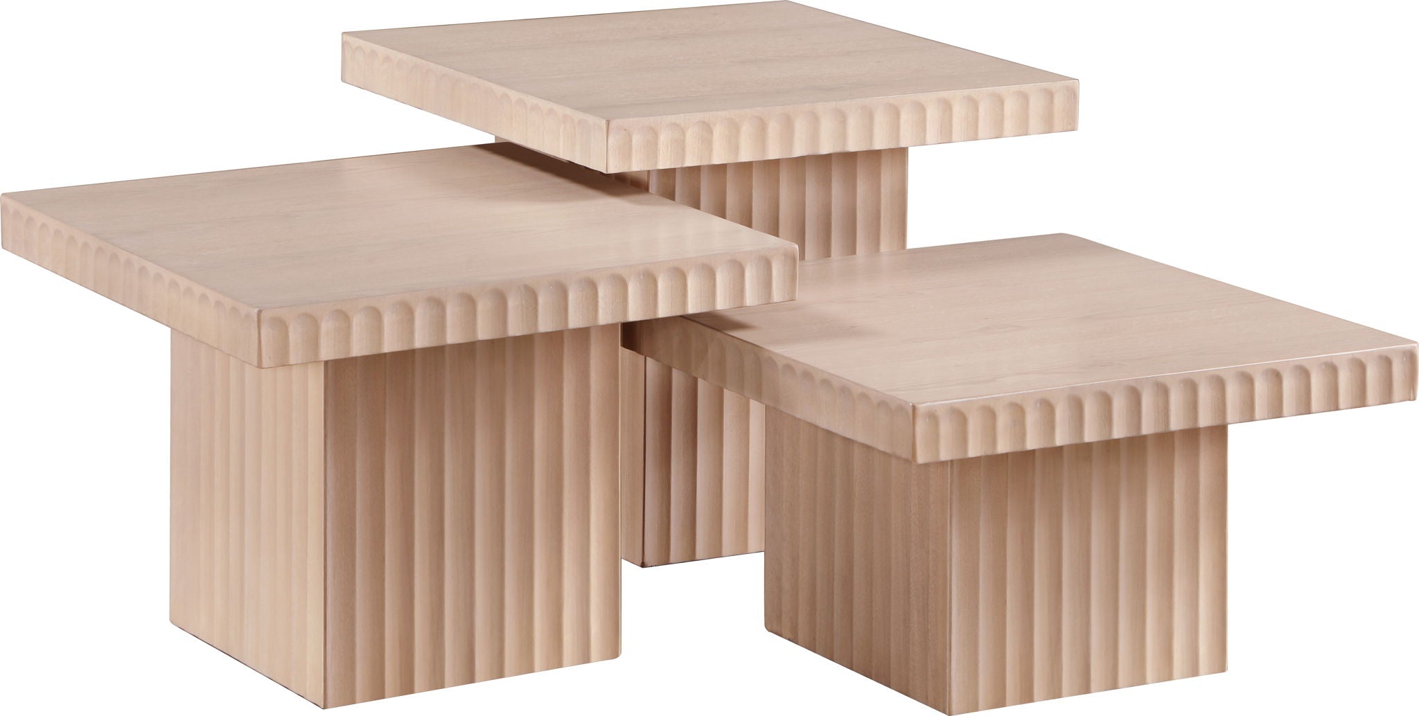 Spencer - Oak Veneer 3 Piece Coffee Tabl - Urban Living Furniture (Los Angeles, CA)