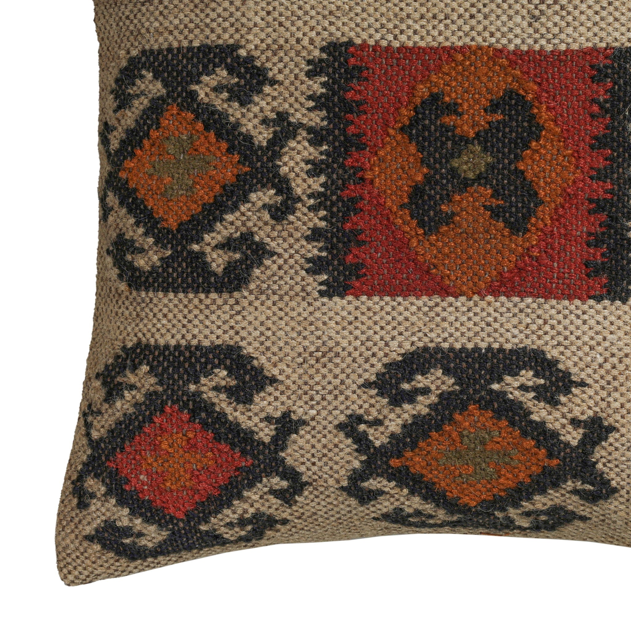 Terra - 20" Square Wool and Jute Kilim Throw Pillow - Clay - Urban Living Furniture (Los Angeles, CA)