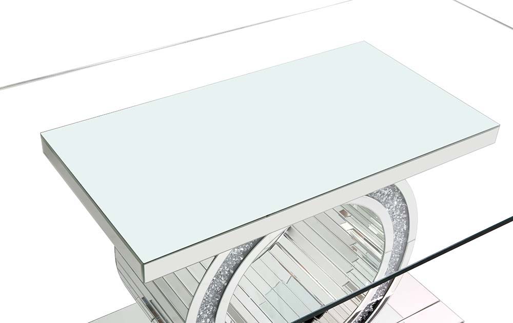 Noralie - Dining Table - Mirrored & Faux Diamonds - Glass - 30" - Urban Living Furniture (Los Angeles, CA)