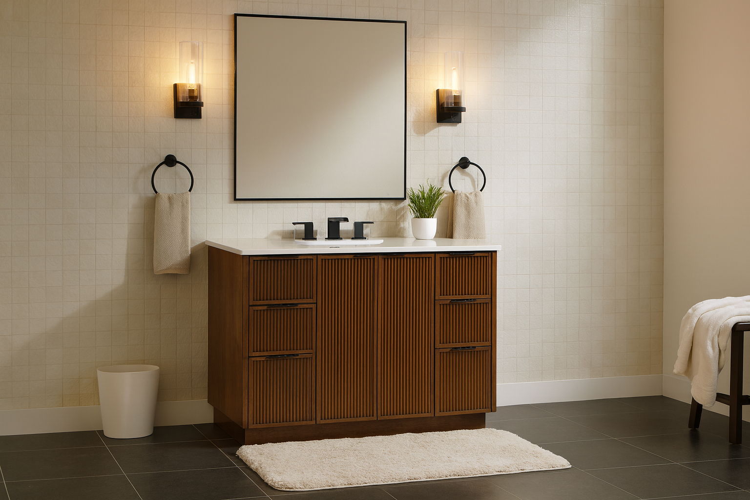 Willard - Engineered Stone And Solid Wood Bathroom Vanity - Urban Living Furniture (Los Angeles, CA)