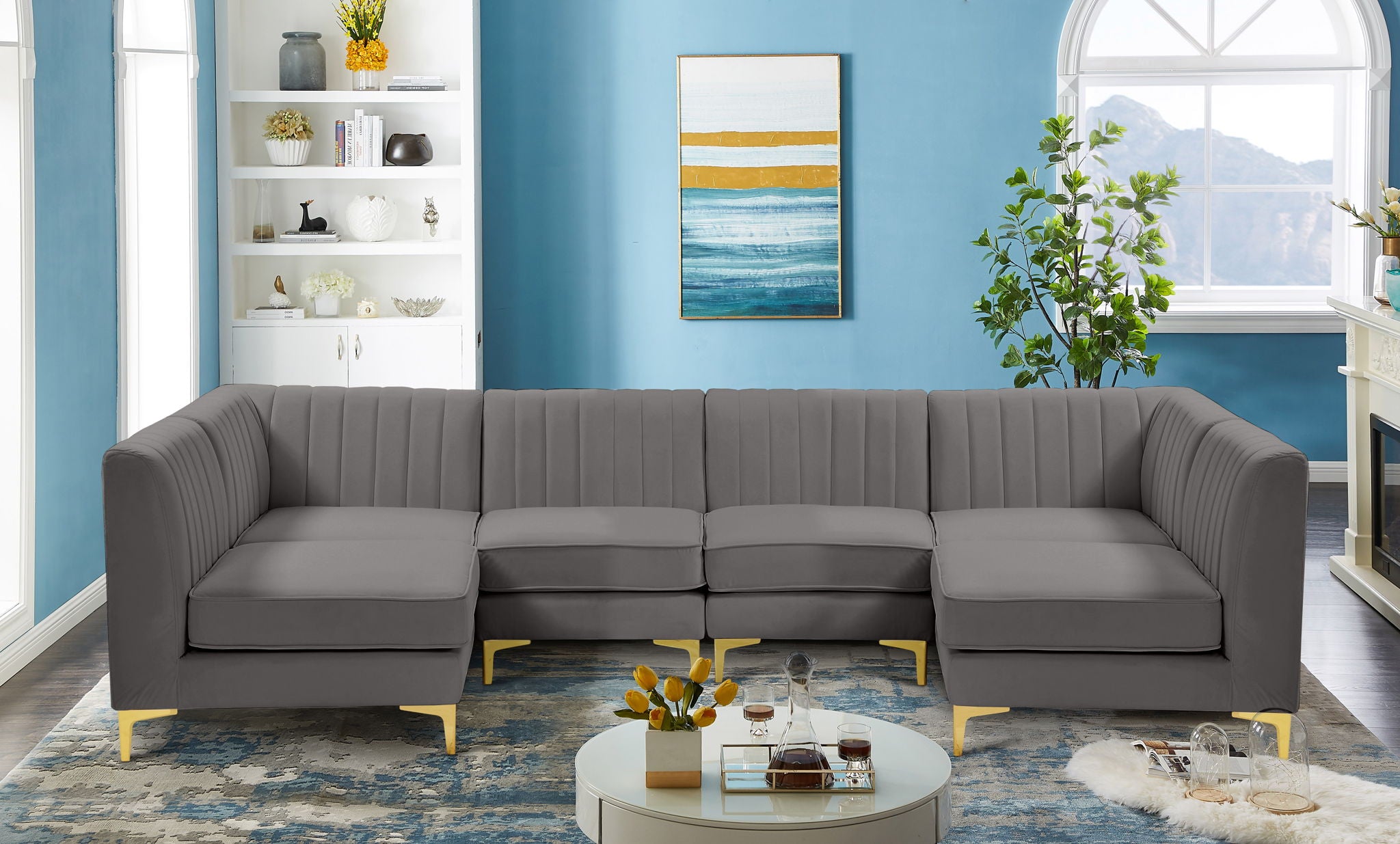 Alina - 6 Piece Modular U-Shaped Sectional - Urban Living Furniture (Los Angeles, CA)