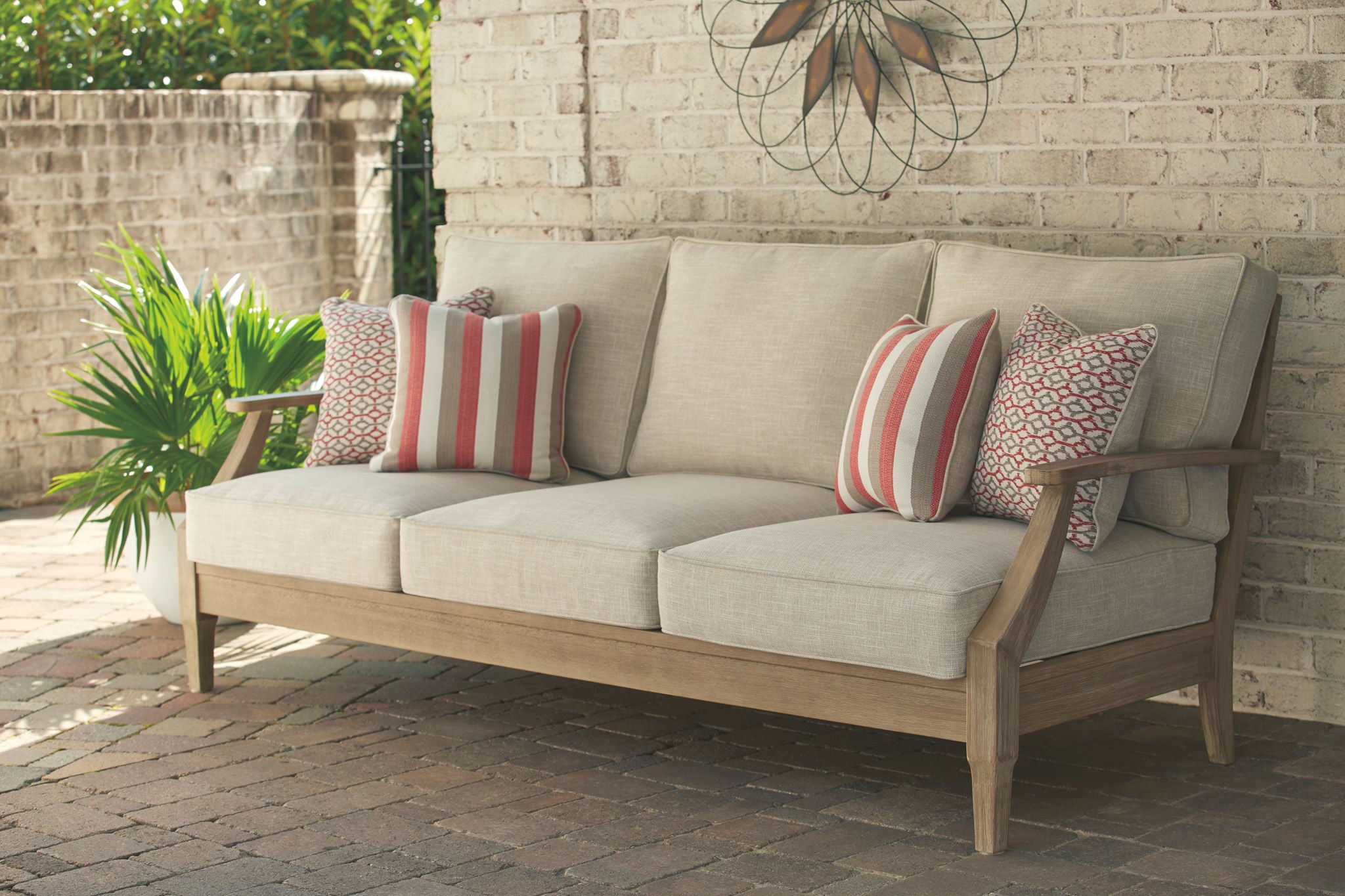 Clare View - Beige - Sofa with Cushion - Urban Living Furniture (Los Angeles, CA)