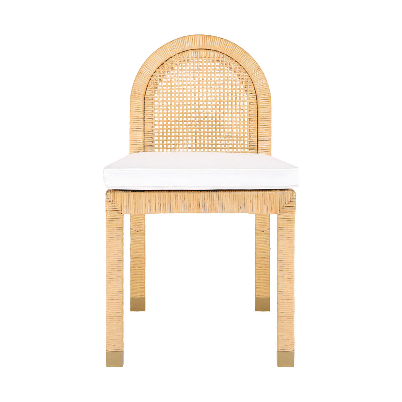 Amara - Rattan Arched Back Dining Chair - Natural