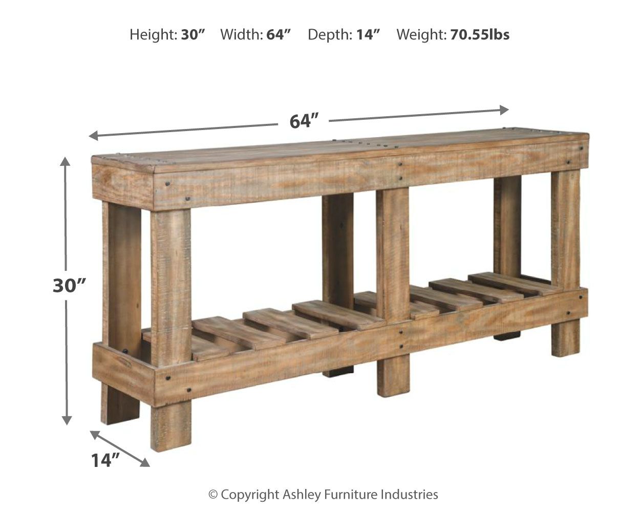 Susandeer - Brown - Console Sofa Table - Urban Living Furniture (Los Angeles, CA)