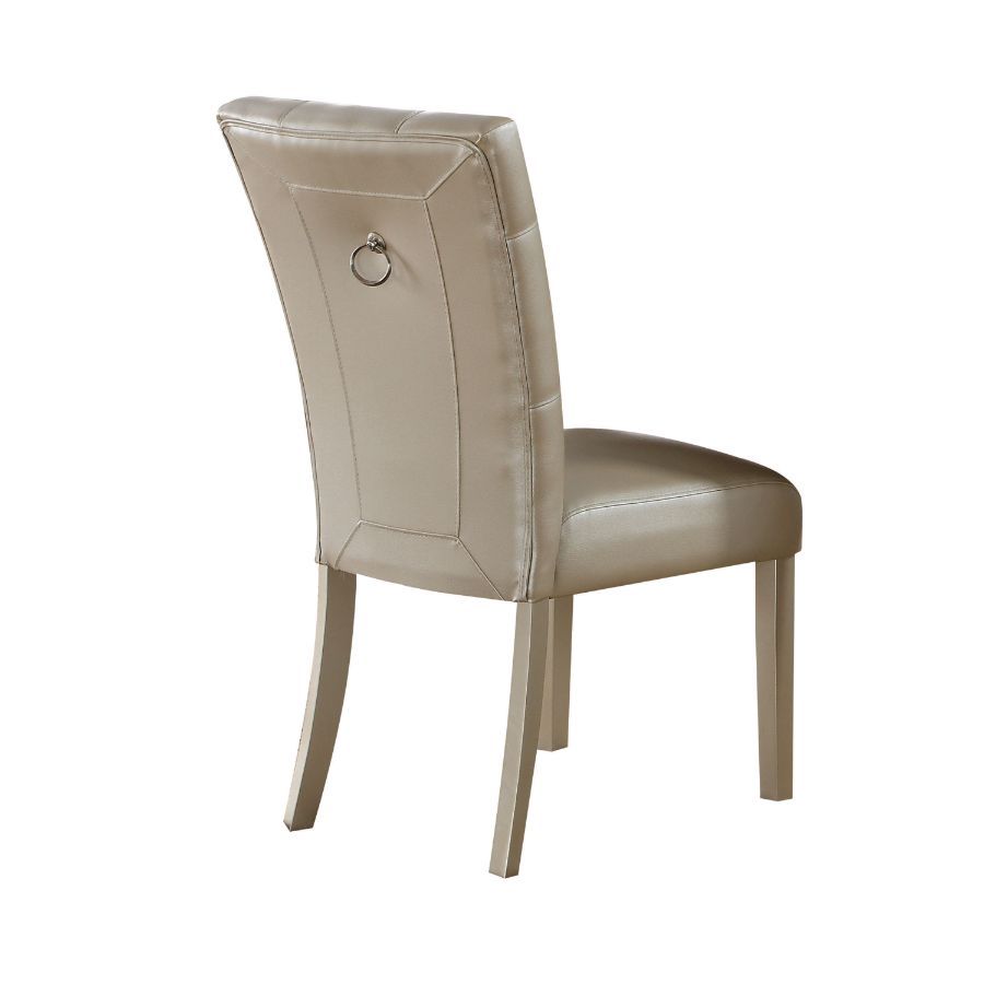 Voeville II - Side Chair (Set of 2) - Platinum Pu & Platinum - Urban Living Furniture (Los Angeles, CA)