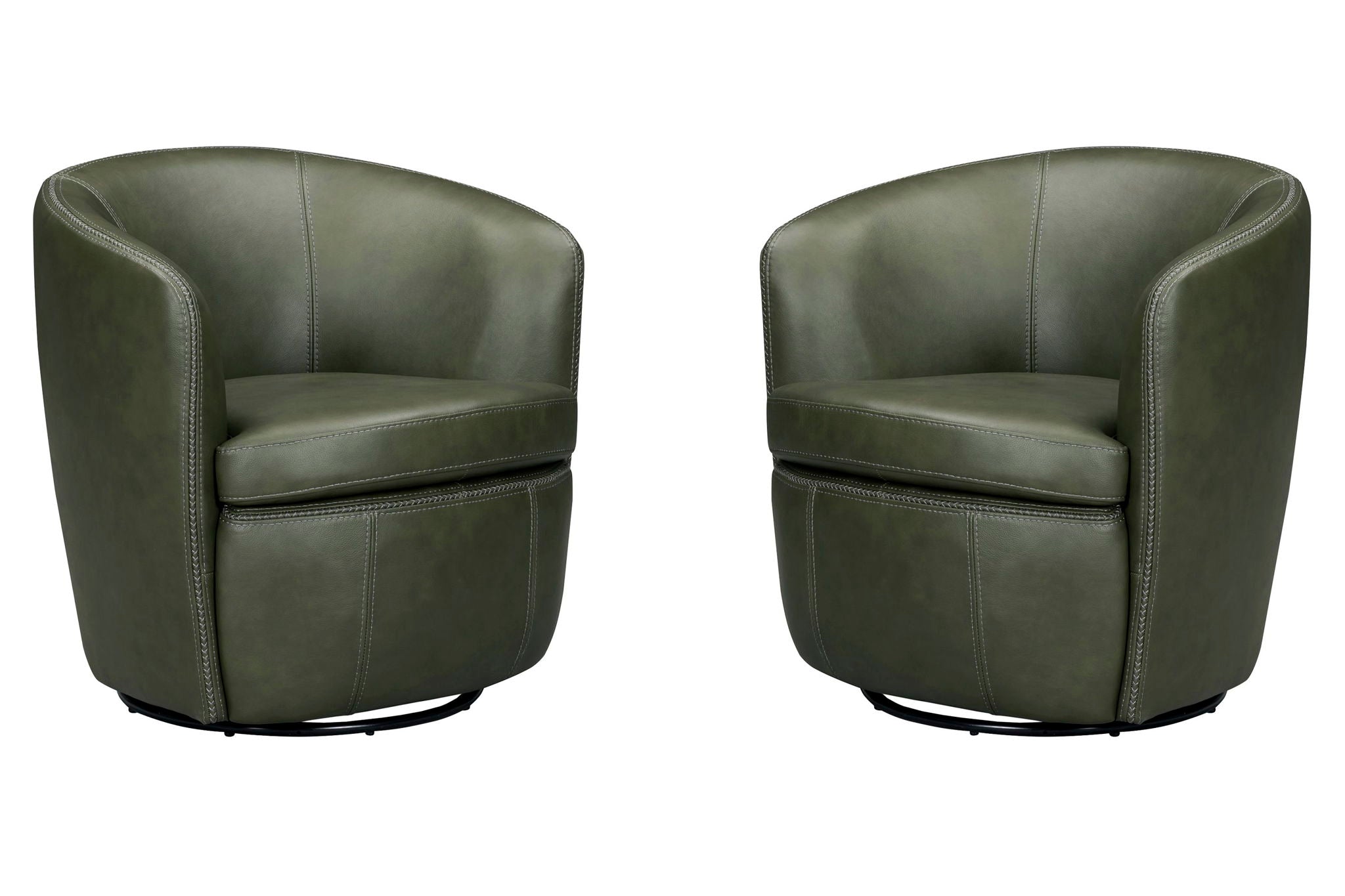 Barolo - 100% Italian Leather Swivel Club Chair (Set of 2) - Urban Living Furniture (Los Angeles, CA)