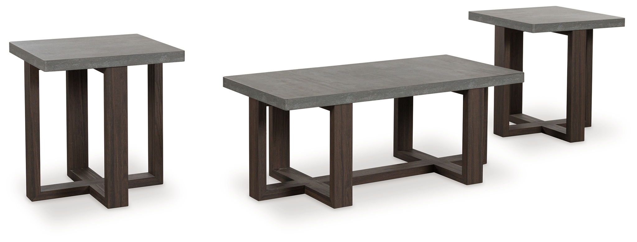 Dynnford - Gray / Brown - Occasional Table Set (Set of 3) - Urban Living Furniture (Los Angeles, CA)