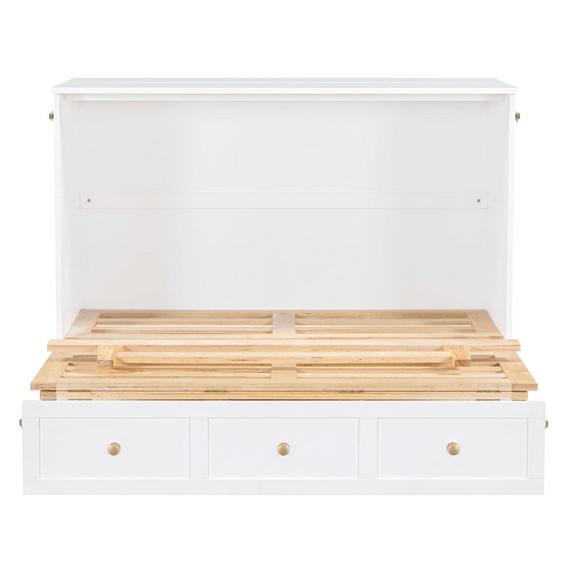Murphy Bed With Large Drawers, Space Saving Design