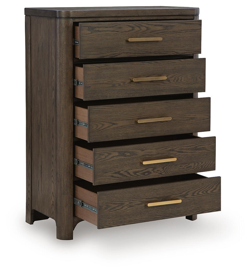 Radkin - Five Drawer Chest - Burnished Brown - Urban Living Furniture (Los Angeles, CA)