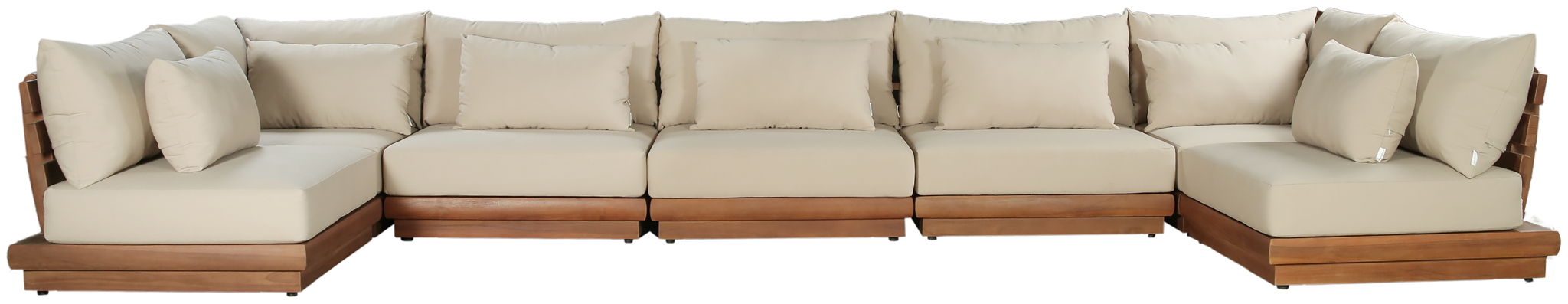 Mirella - 7 Piece Water Resistant Fabric Upholstered Outdoor Patio Modular Sectional - Urban Living Furniture (Los Angeles, CA)