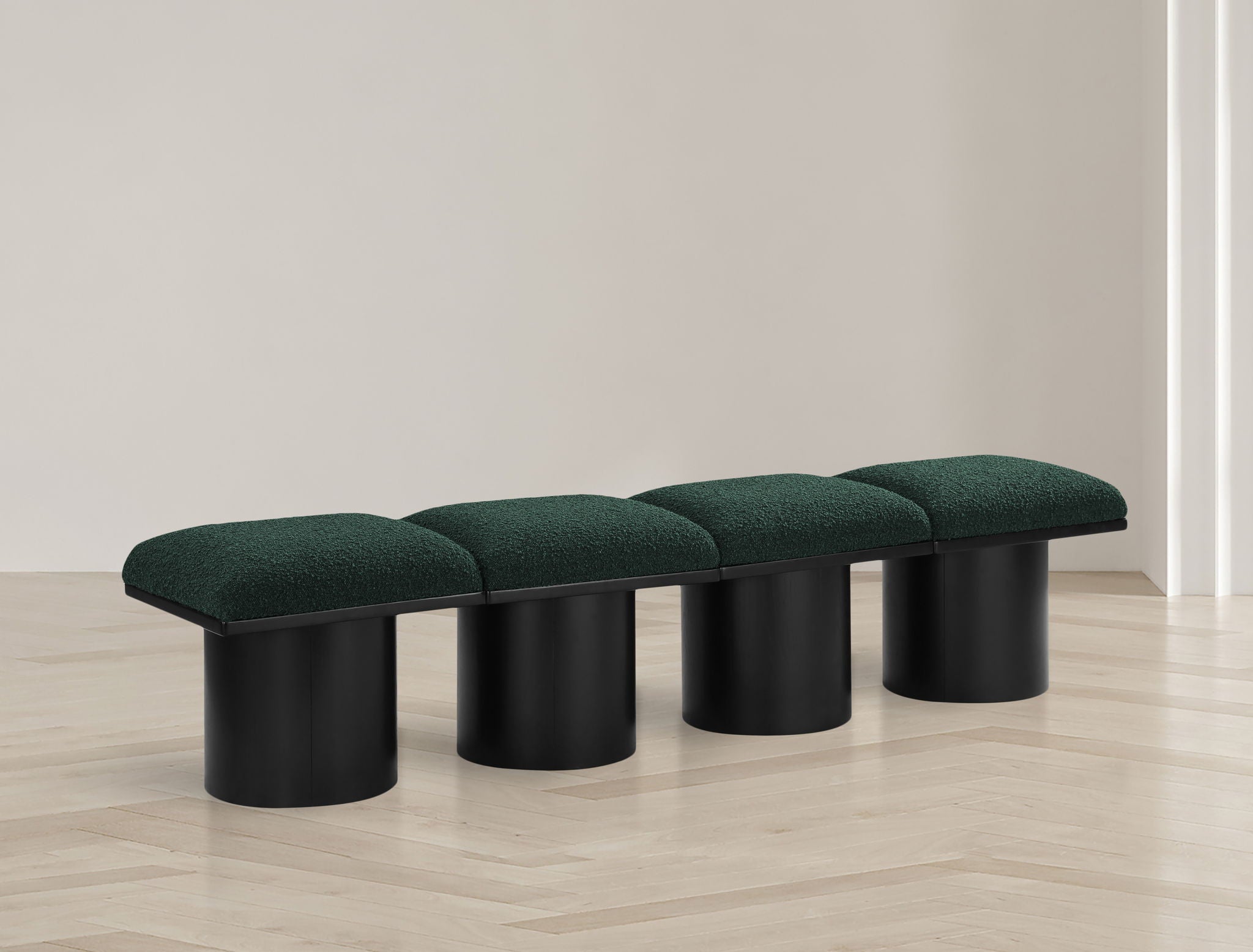 Pavilion - 4 Piece Modular Bench With Black Base