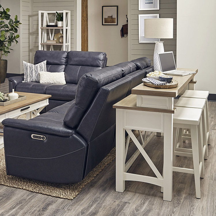 Americana Modern - Everywhere Console With 3 Stools - Cotton - Urban Living Furniture (Los Angeles, CA)