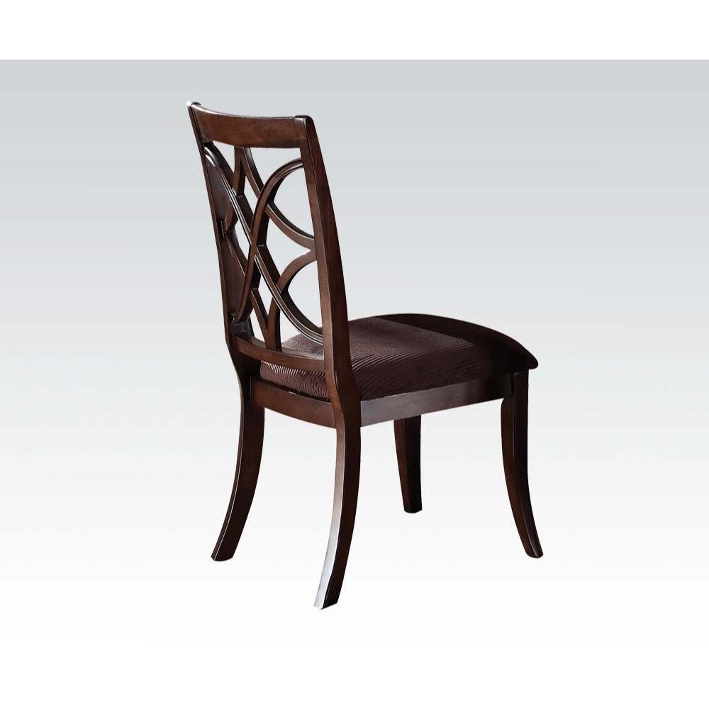 Keenan - Side Chair (Set of 2) - Brown Microfiber & Dark Walnut - Urban Living Furniture (Los Angeles, CA)