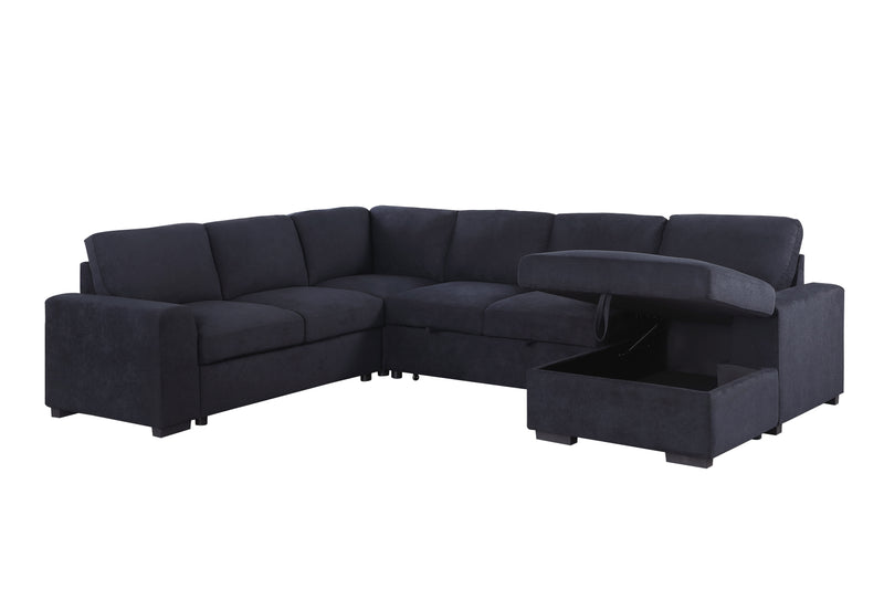 Selene II - Woven Fabric Sleeper Sectional Sofa With Right Facing Storage Chaise - Dark Gray - Urban Living Furniture (Los Angeles, CA)