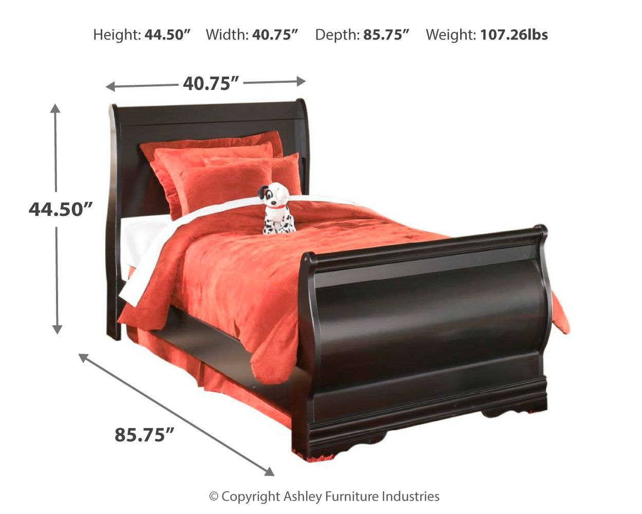 Huey Vineyard - Sleigh Bed - Urban Living Furniture (Los Angeles, CA)